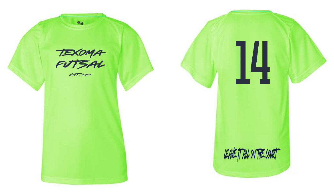 TEXOMA FUTSAL PORT AUTHORITY LIME GREEN DRI FIT