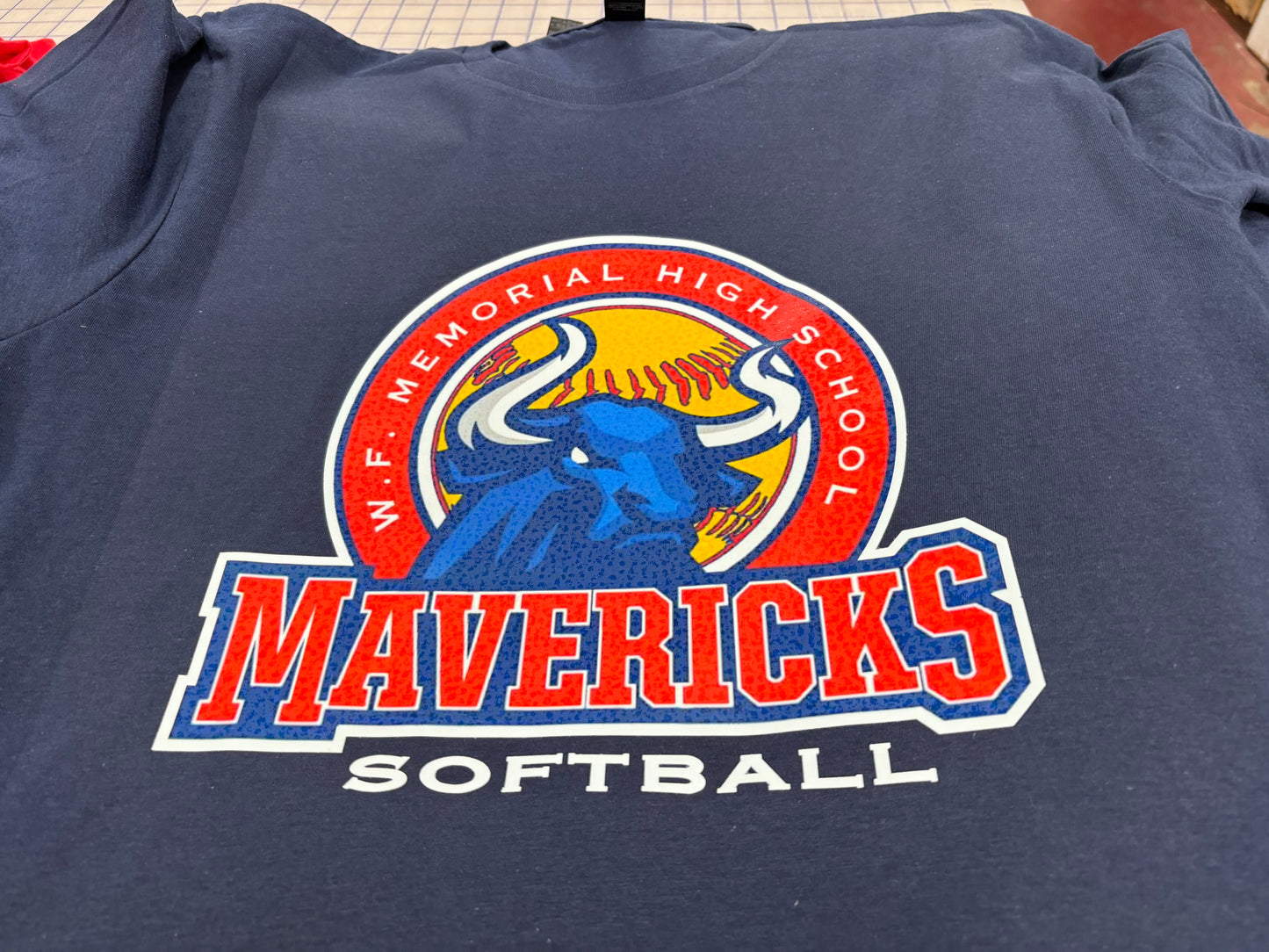 Memorial softball soft style t shirts.