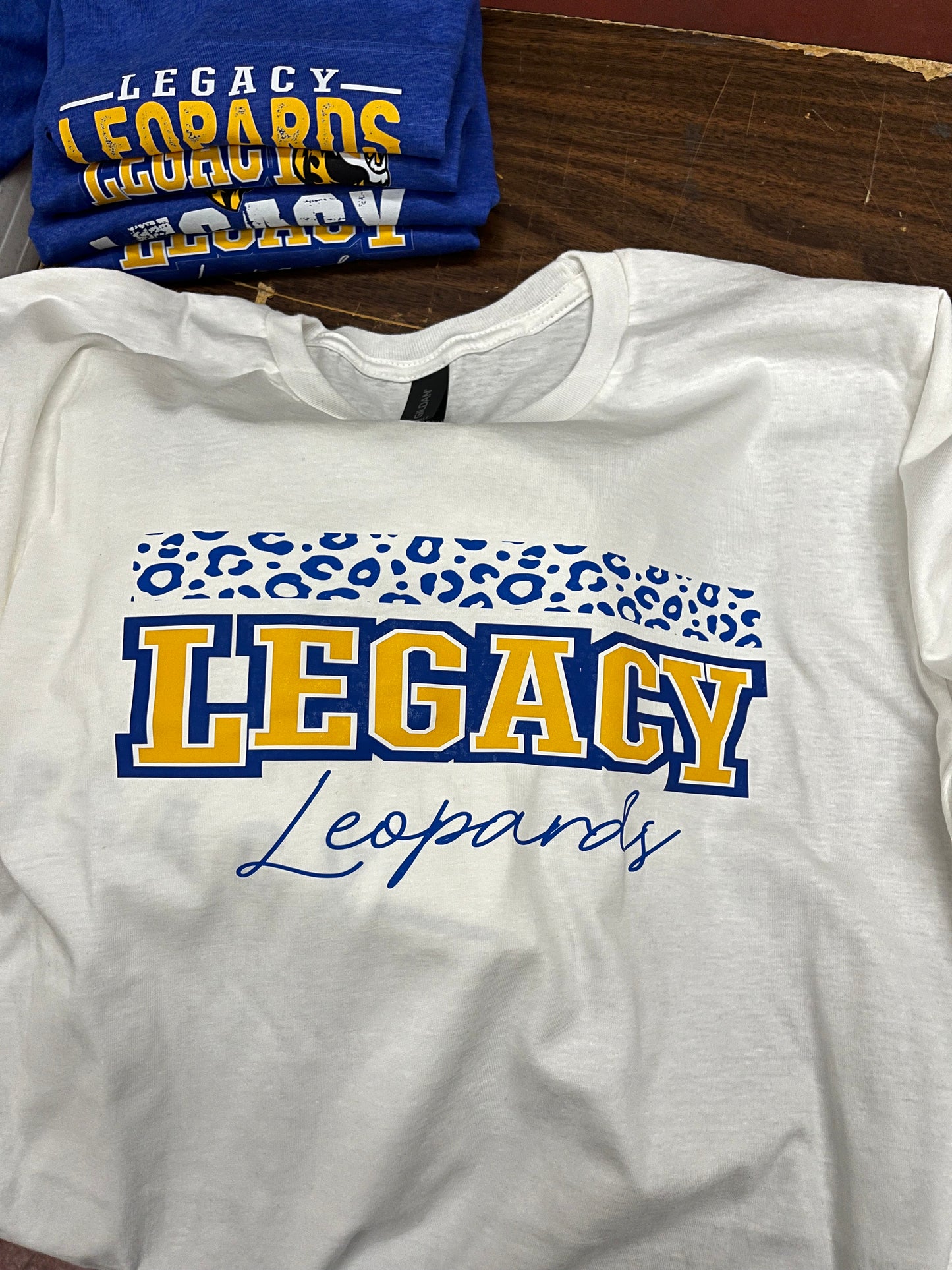 Legacy leopard color bar soft style t shirts