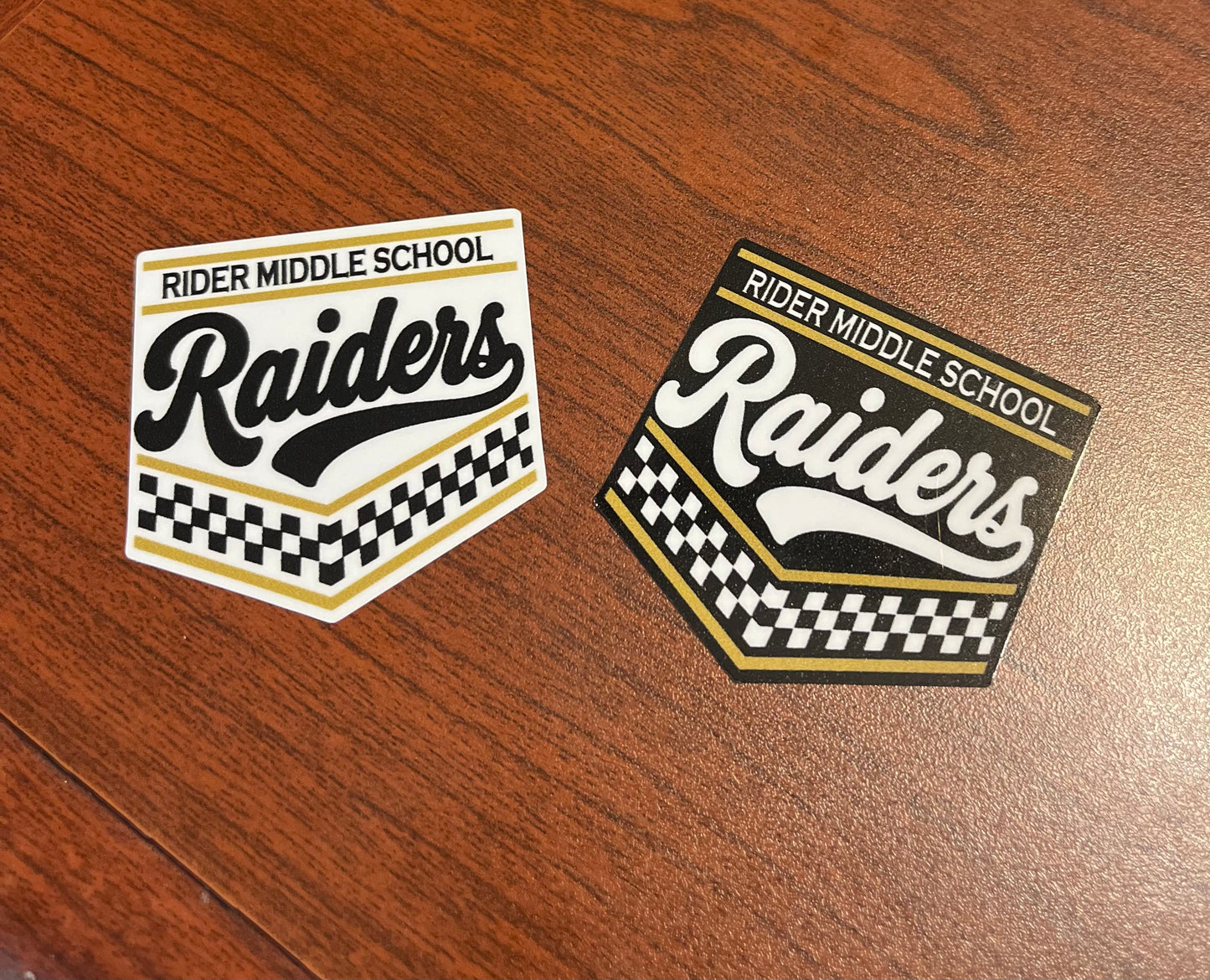 RAIDERS CHECKERED 3" DECAL