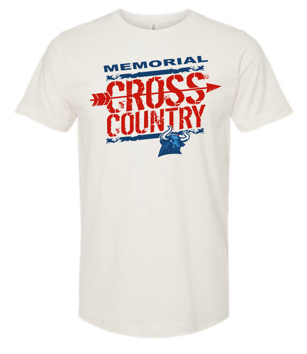 Memorial Cross country t shirt with bull