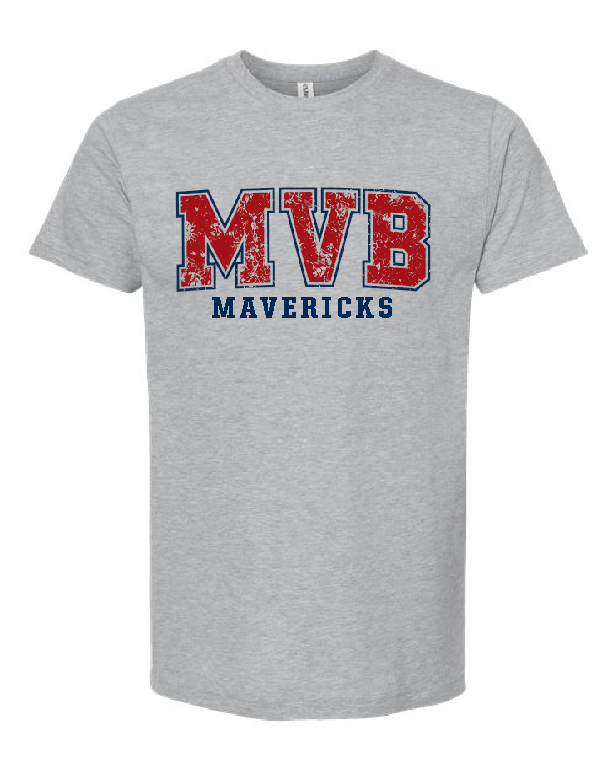 MAVERICK VOLLEYBALL SIMPLE DISTRESSED LETTER