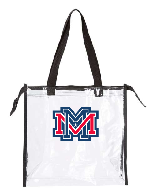 MEMORIAL MAVERICK BAND CLEAR TOTE