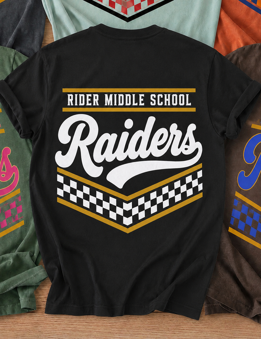 RIDER MIDDLE SCHOOL CHECKERED SHIRT PTO