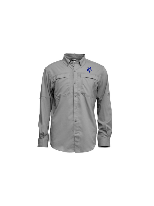 VERNON COLLEGE FISHING SHIRT WITH EMBROIDERY