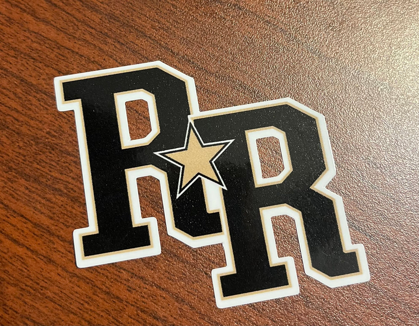 RAIDERS TWISTED R WITH STAR 3" DECAL