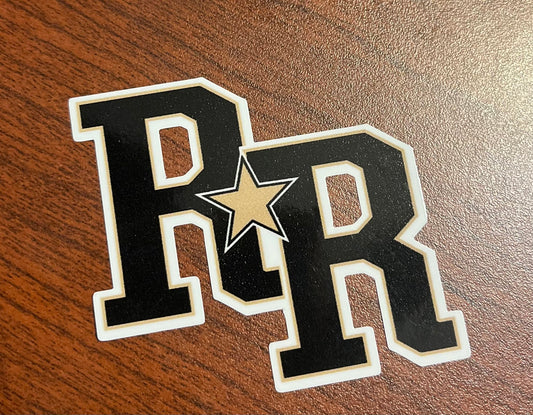 RAIDERS TWISTED R WITH STAR 3" DECAL