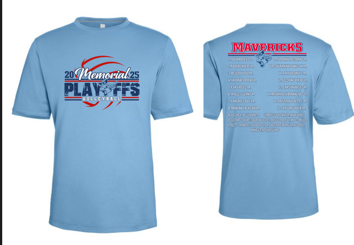 2025 MEMORIAL VOLLEYBALL PLAYOFF SHIRTS