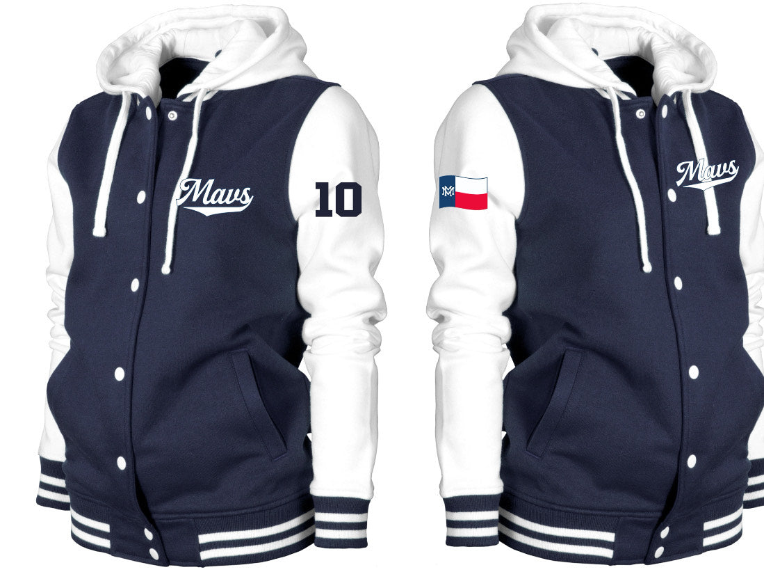 HOODIE STYLE LETTERMAN JACKET