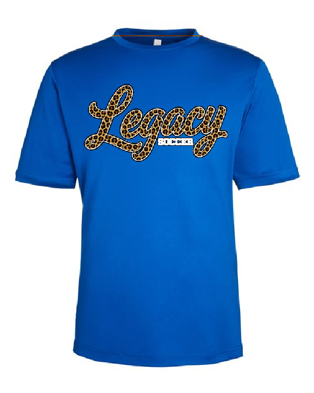 Legacy soccer- leopard print cursive