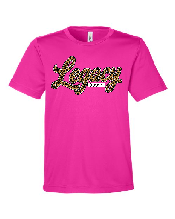 Legacy soccer- leopard print cursive