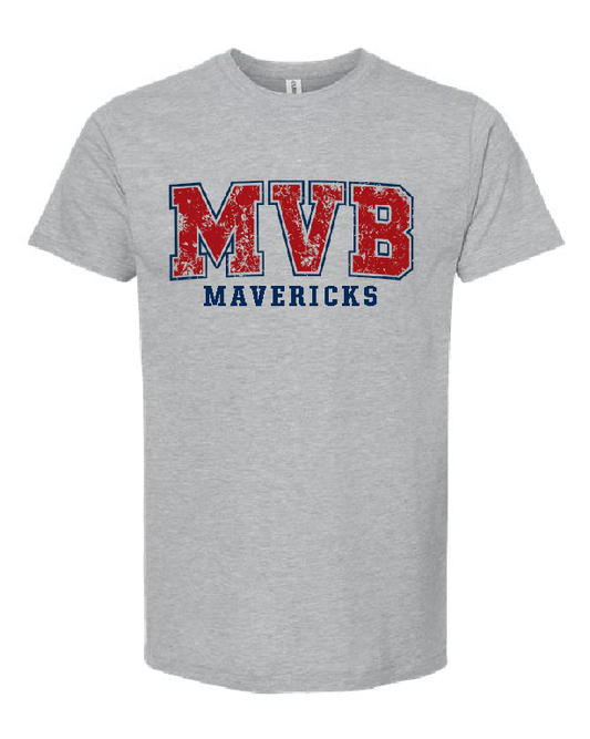 MAVERICK VOLLEYBALL SIMPLE DISTRESSED LETTER