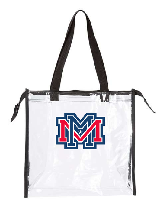 MEMORIAL MAVERICK BAND CLEAR TOTE